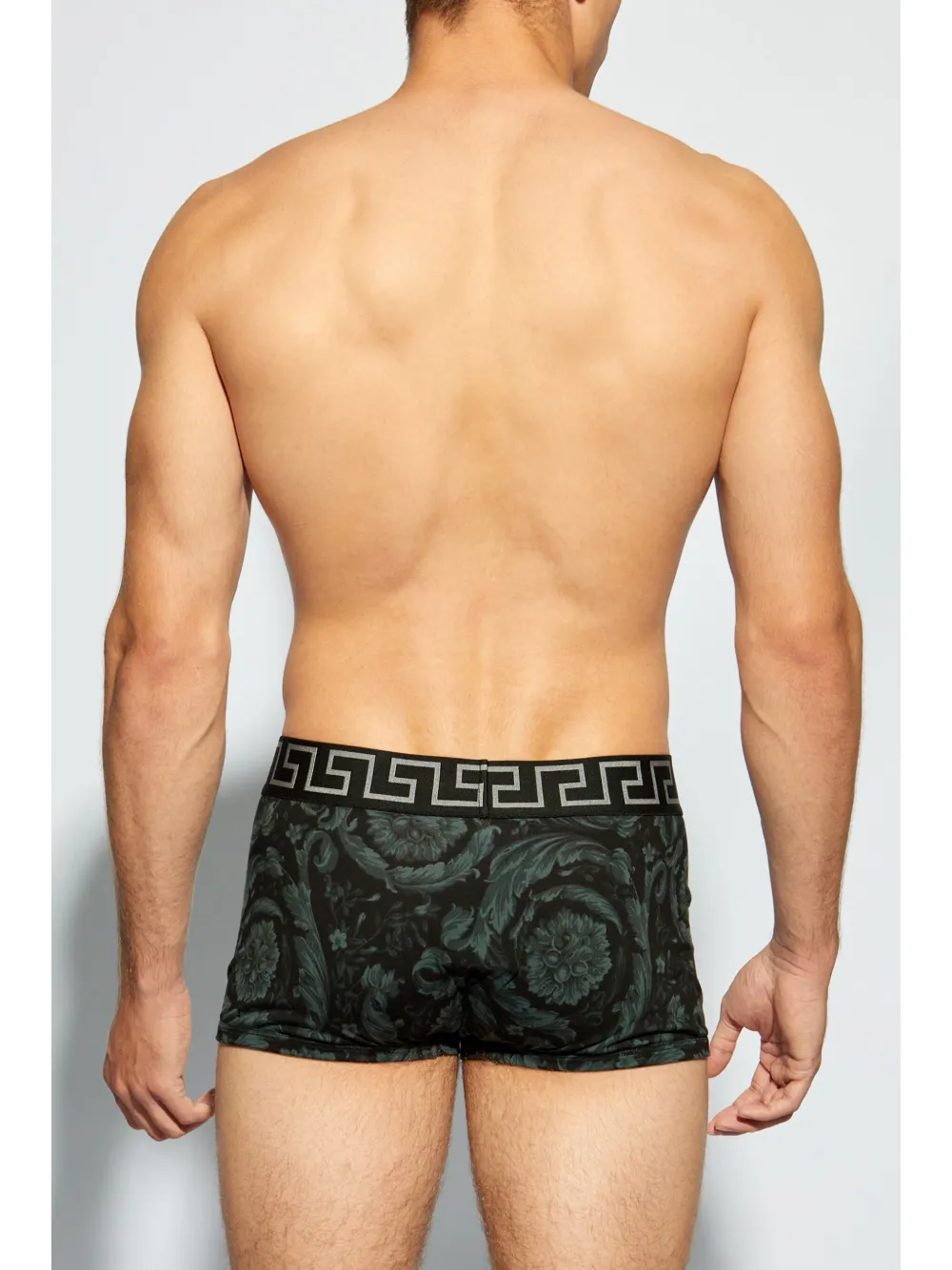 Versace Boxershorts met Barocco-print en Greca-rand Zwart