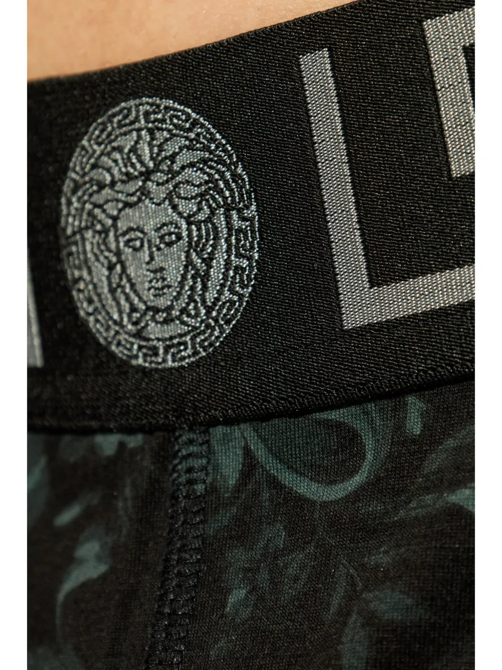 Versace Boxershorts met Barocco-print en Greca-rand Zwart