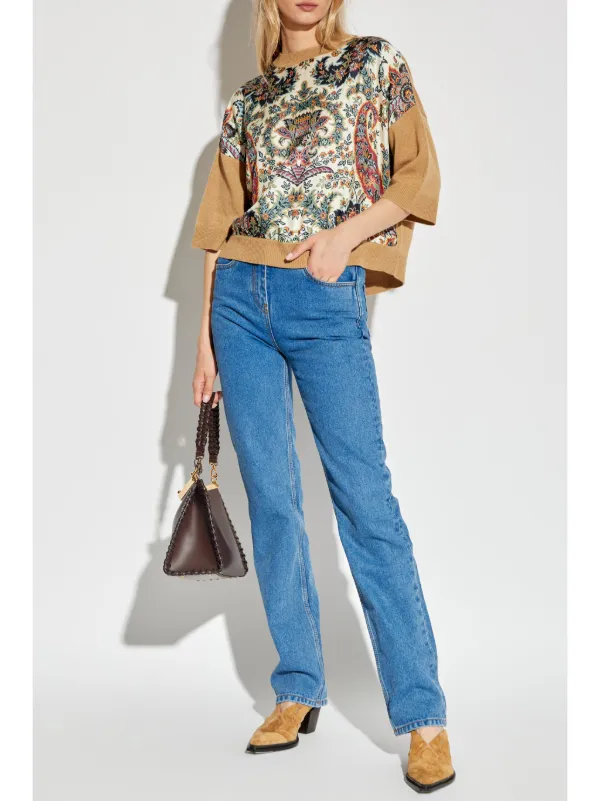 【関税込み】ブルー ハイライズ ストレートジーンズ ETRO ハイライズ ストレートジーンズ | ブルー | FARFETCH JP