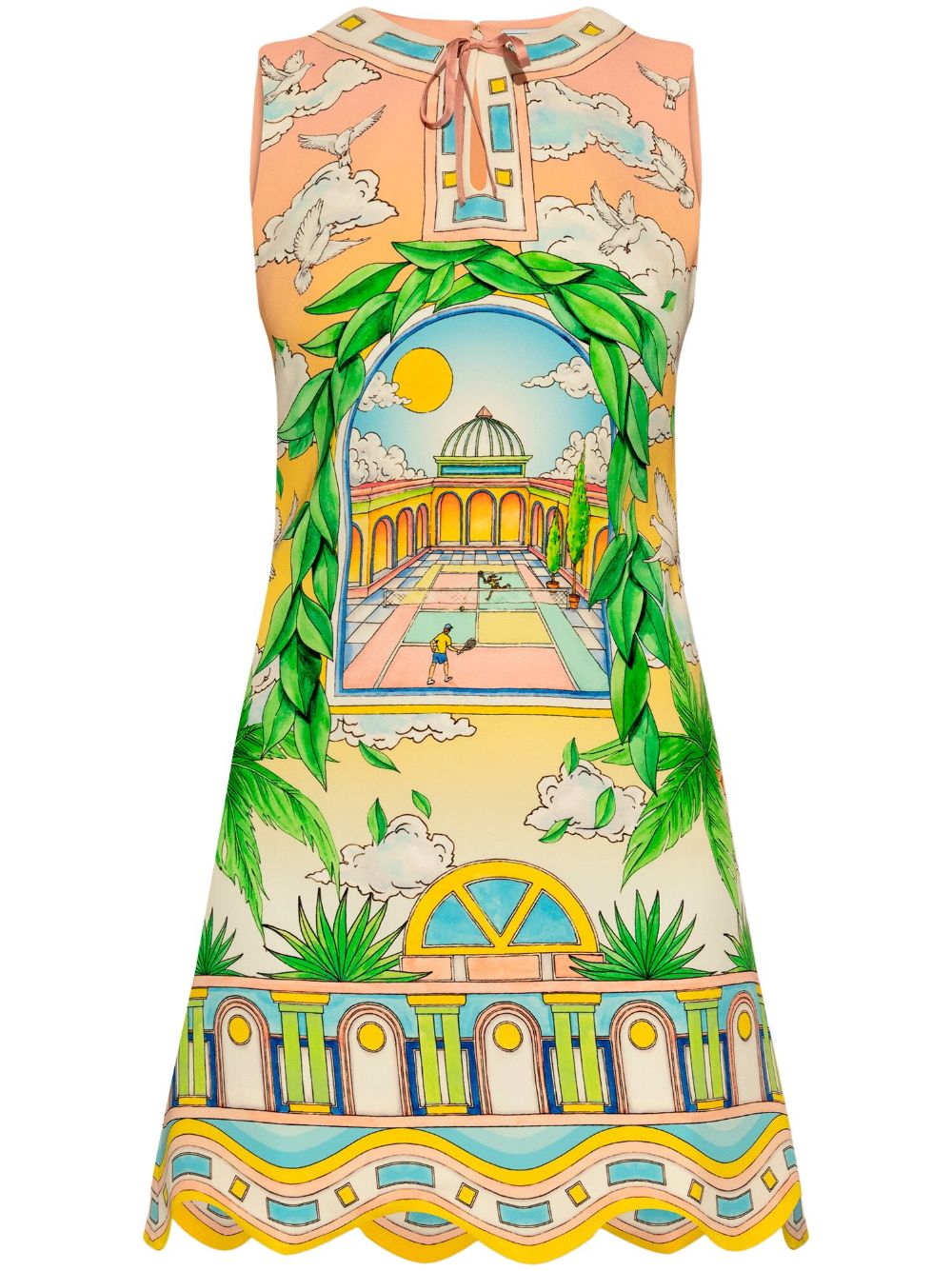 Paysage Ideal graphic-print minidress