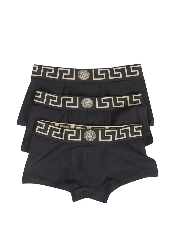 Versace ロゴ ボクサーパンツ セット | ブラック | FARFETCH JP