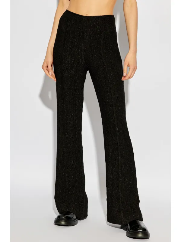 通販生活 ファッション GANNI high-rise BH FARFETCH | Black | Trousers flared-leg パンツ