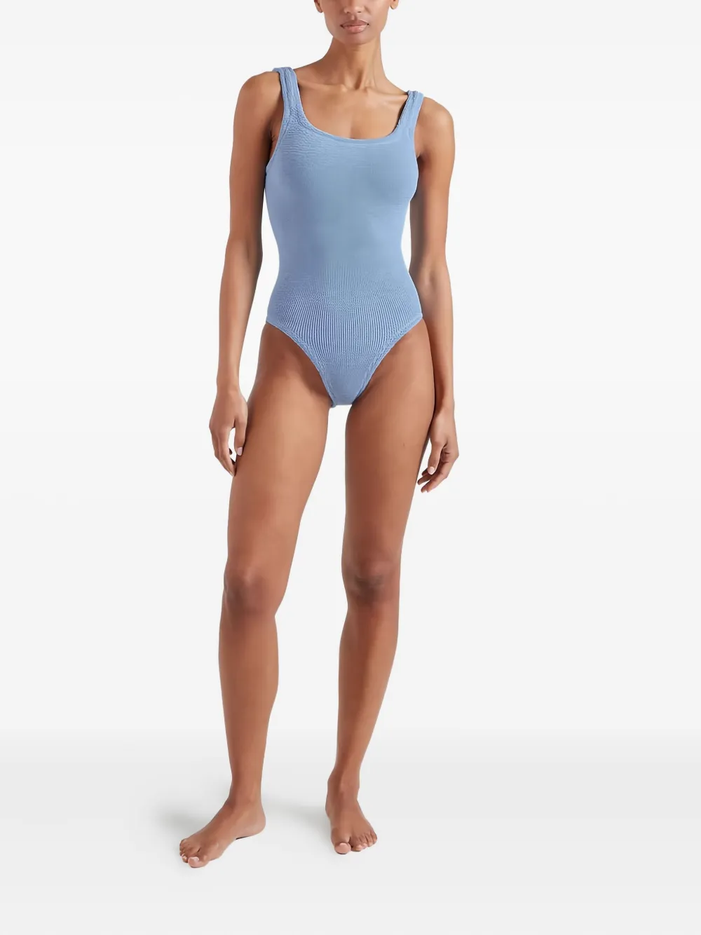 Hunza G Square-neck Swimsuit In Blue