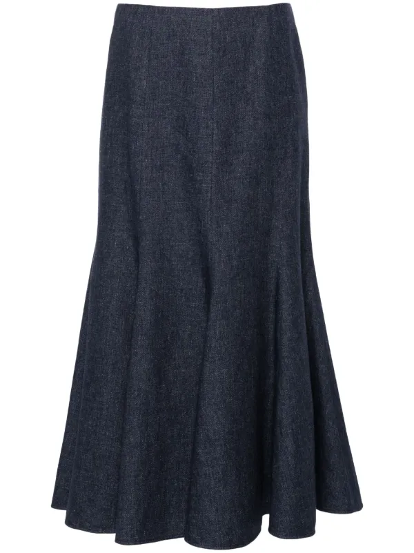 Gabriela Hearst Amy Midi Skirt in Blue