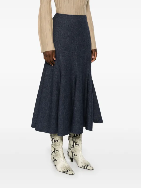 Gabriela Hearst Amy スカート | ブルー | FARFETCH JP Gabriela Hearst Amy スカート | ブルー | FARFETCH JP