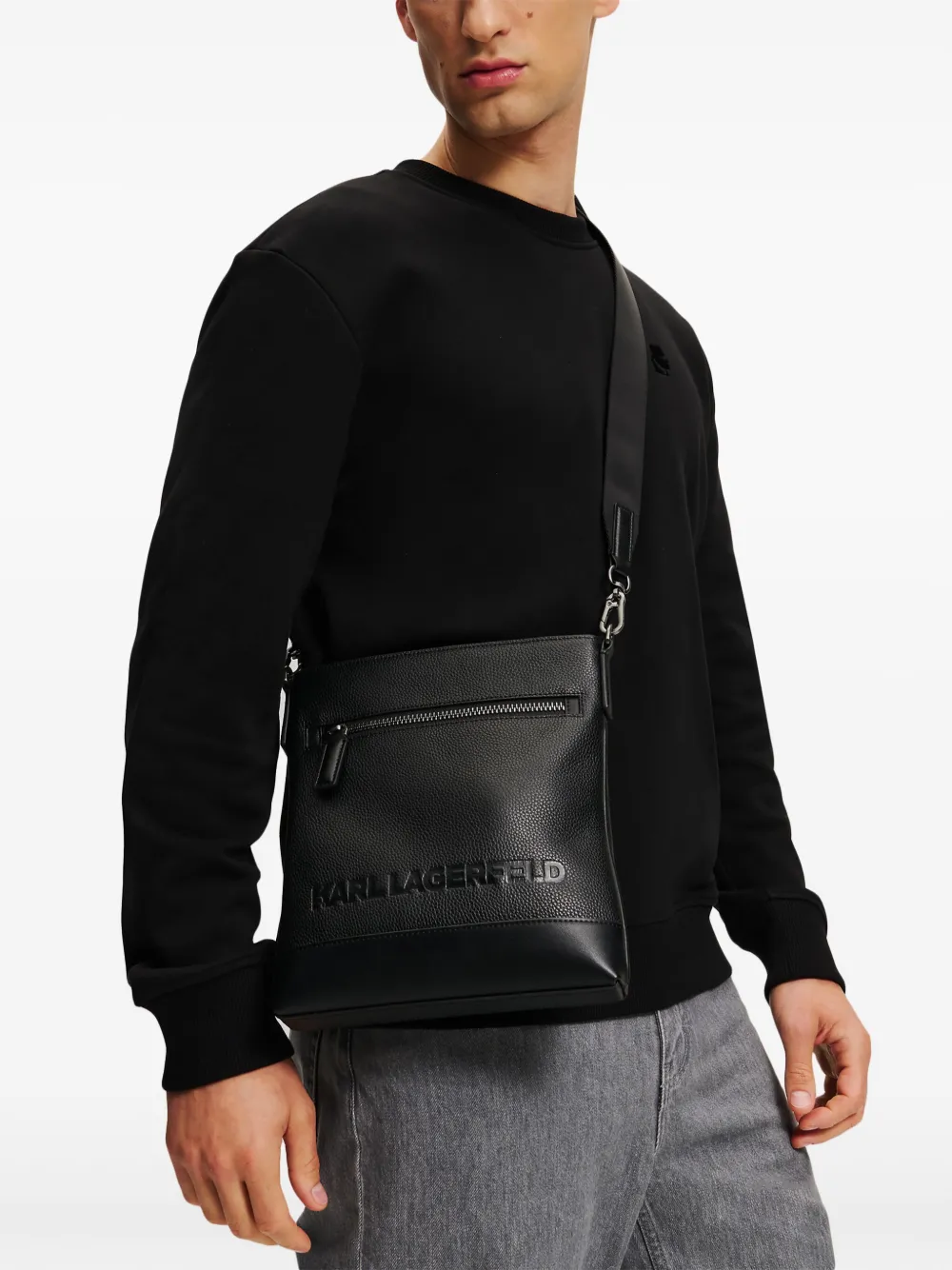 Karl Lagerfeld K/Essential crossbodytas - Zwart