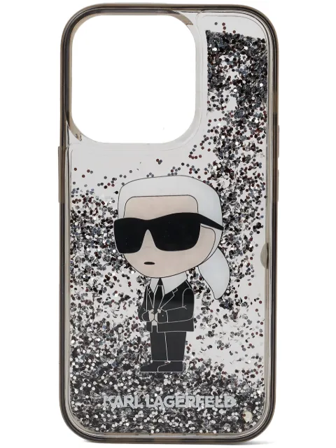 Karl Lagerfeld K/Ikonik Glitter iPhone 16 Pro case