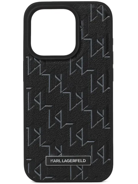 Karl Lagerfeld monogram iPhone 16 Pro case