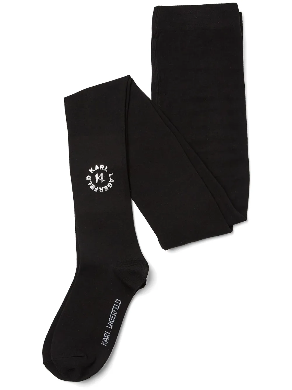 KARL LAGERFELD LOGO-STAMP TIGHTS
