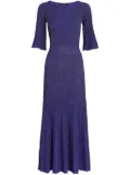 Karl Lagerfeld pleated lurex midi dress - Purple