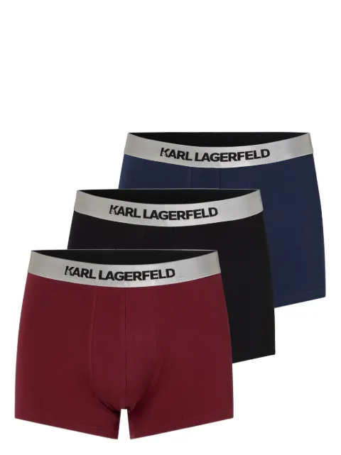 Karl Lagerfeld طقم بوكسرات بشعار ميتاليك (3 قطع)