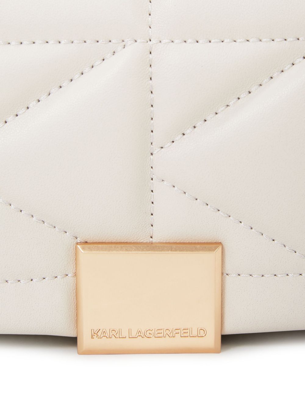 Shop Karl Lagerfeld Small K/kuilt Cross Body Bag In White