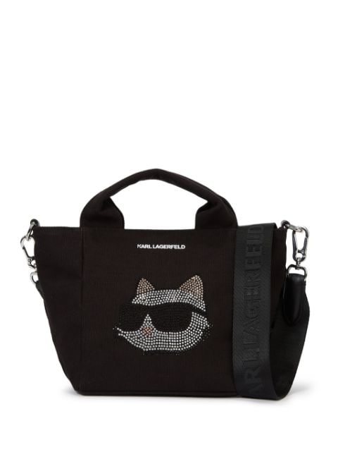 Karl Lagerfeld Ikonik rhinestone-embellished tote bag