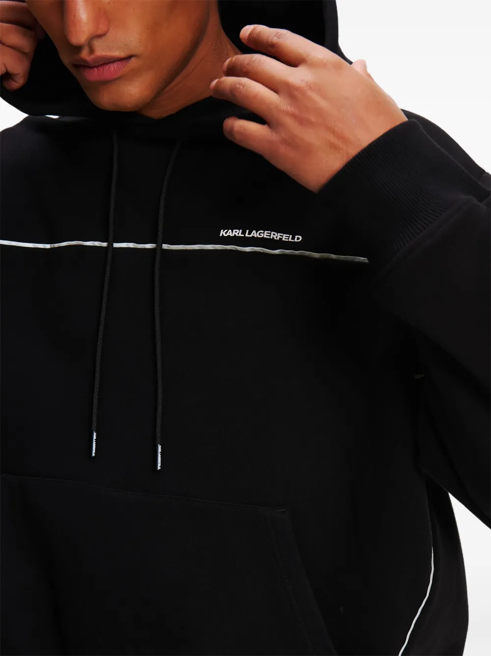 Karl Lagerfeld Hoodie met logoprint Zwart