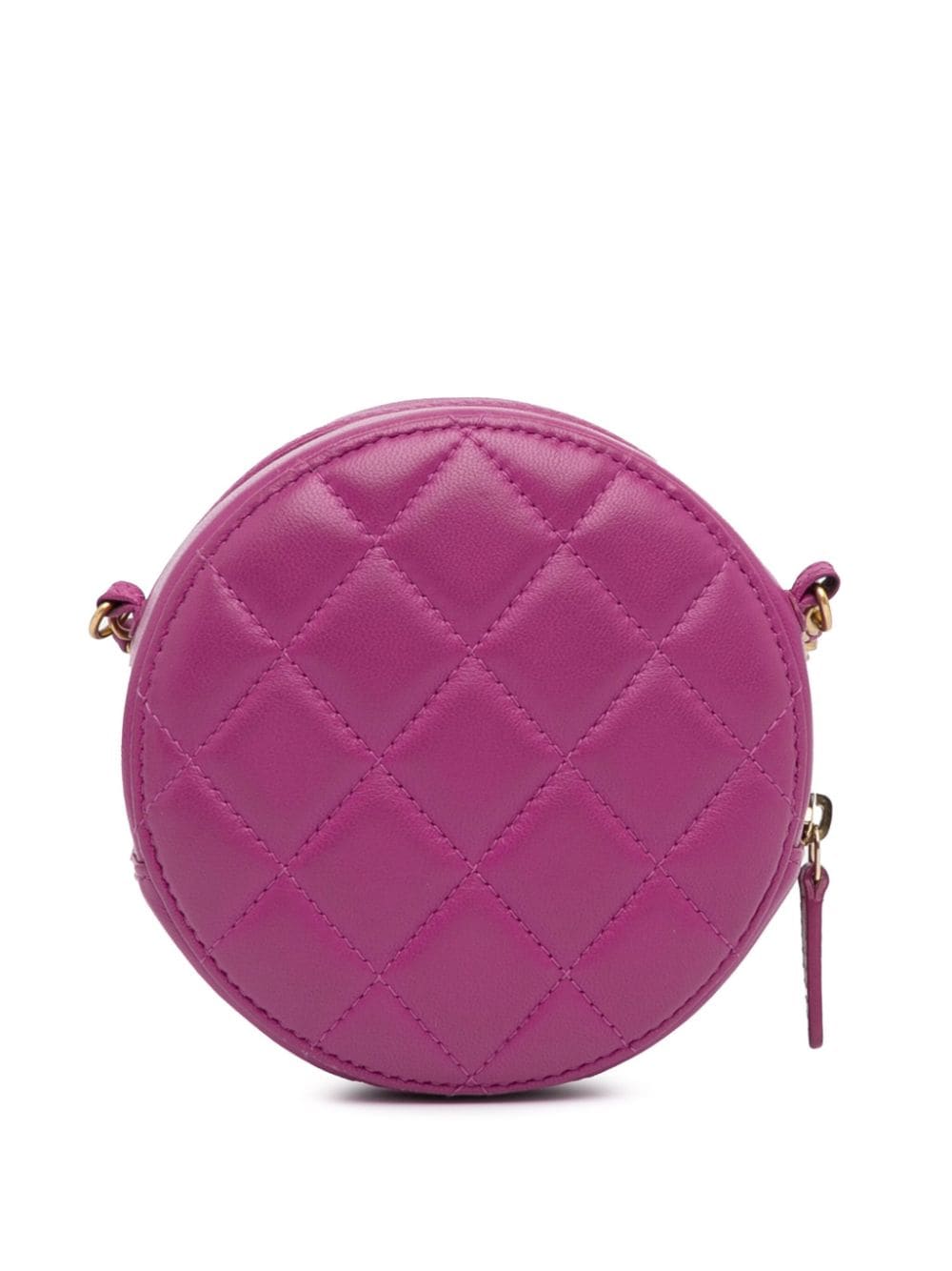 CHANEL Pre-Owned 2020 lamsleren Pearl Crush Round Clutch on Chain crossbodytas - Roze