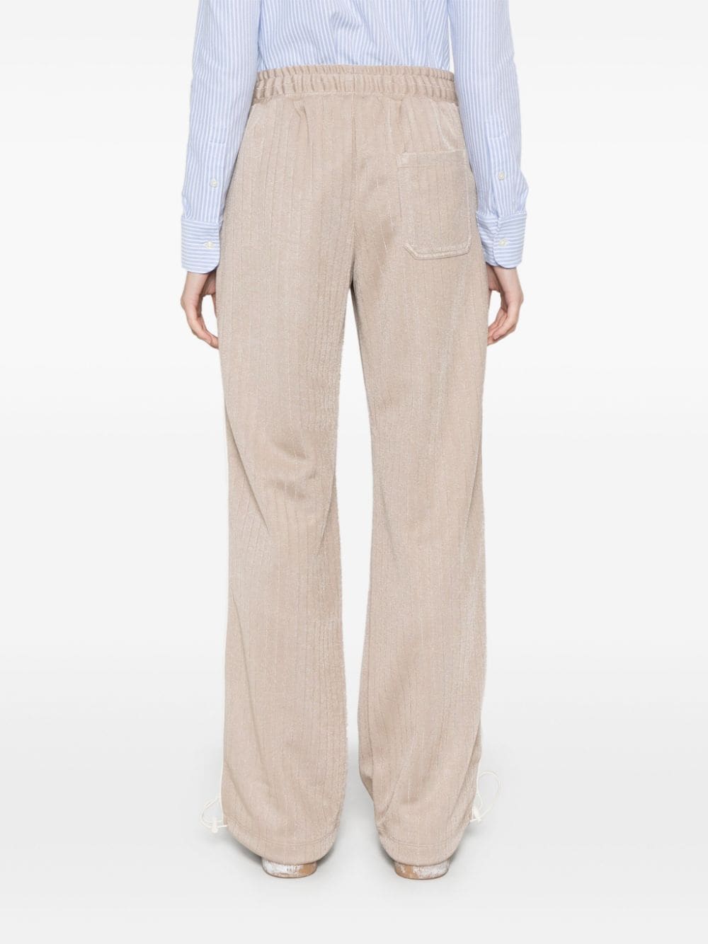 Shop Golden Goose Logo-print Track Pants In Neutrals