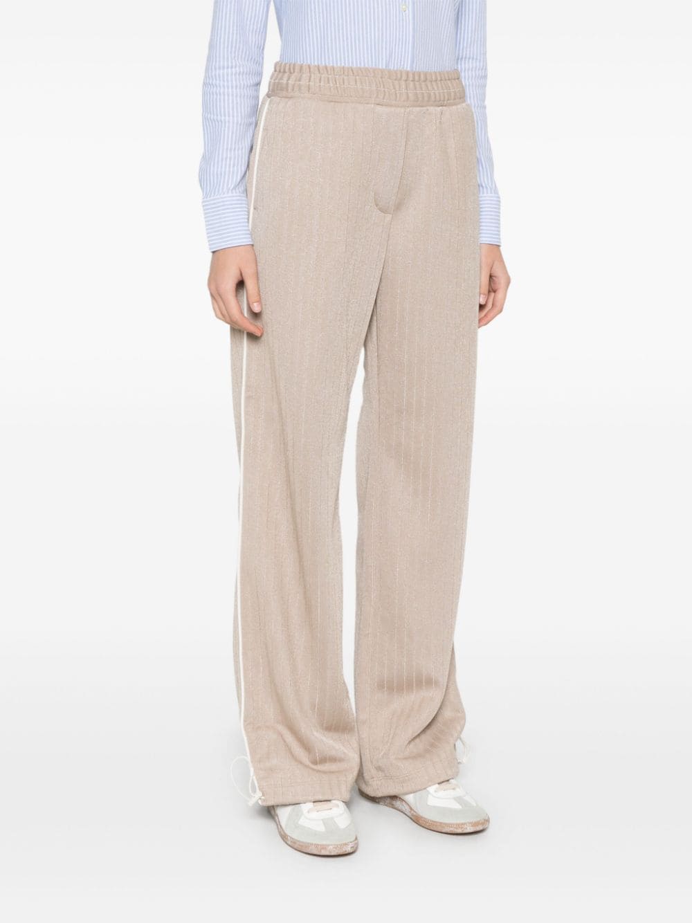 Shop Golden Goose Logo-print Track Pants In Neutrals