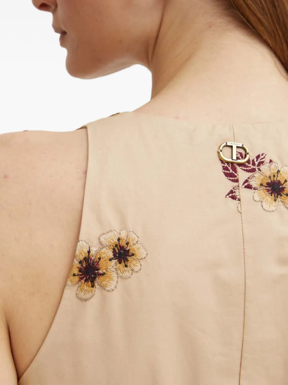 TWINSET Midi-jurk met dierenprint Beige