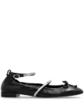 Stuart Weitzman Stefanie leather ballerina shoes - Black