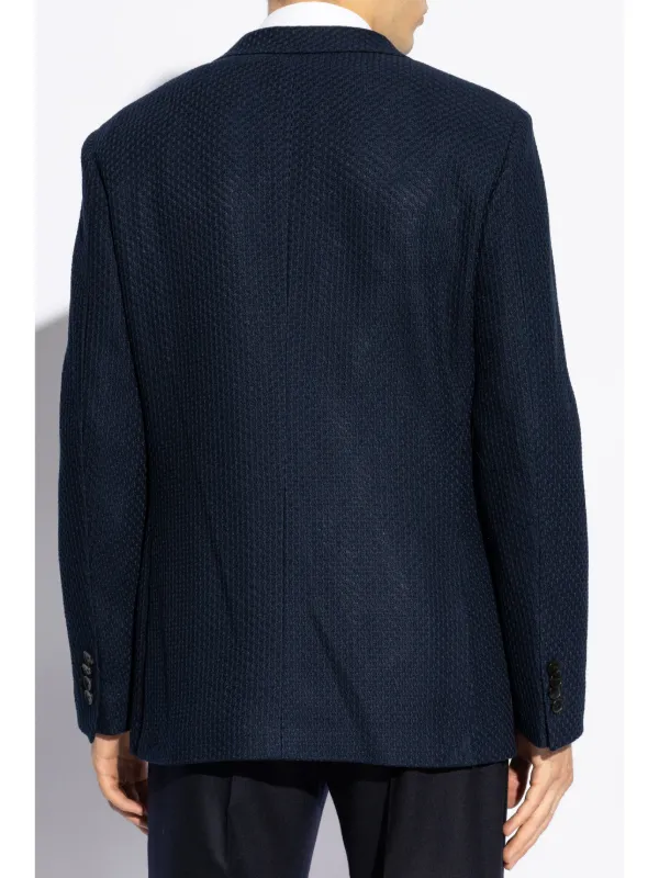 ETRO ノッチドラペル シングルジャケット | ブルー | FARFETCH JP
