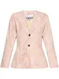 GANNI textured cloqué jacket - Pink