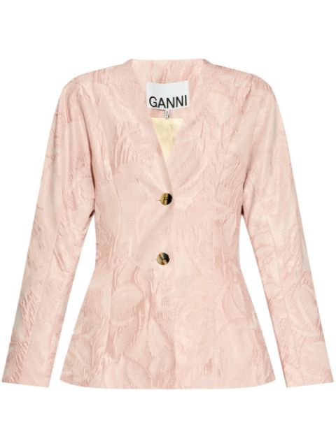 GANNI textured cloque jacket Women