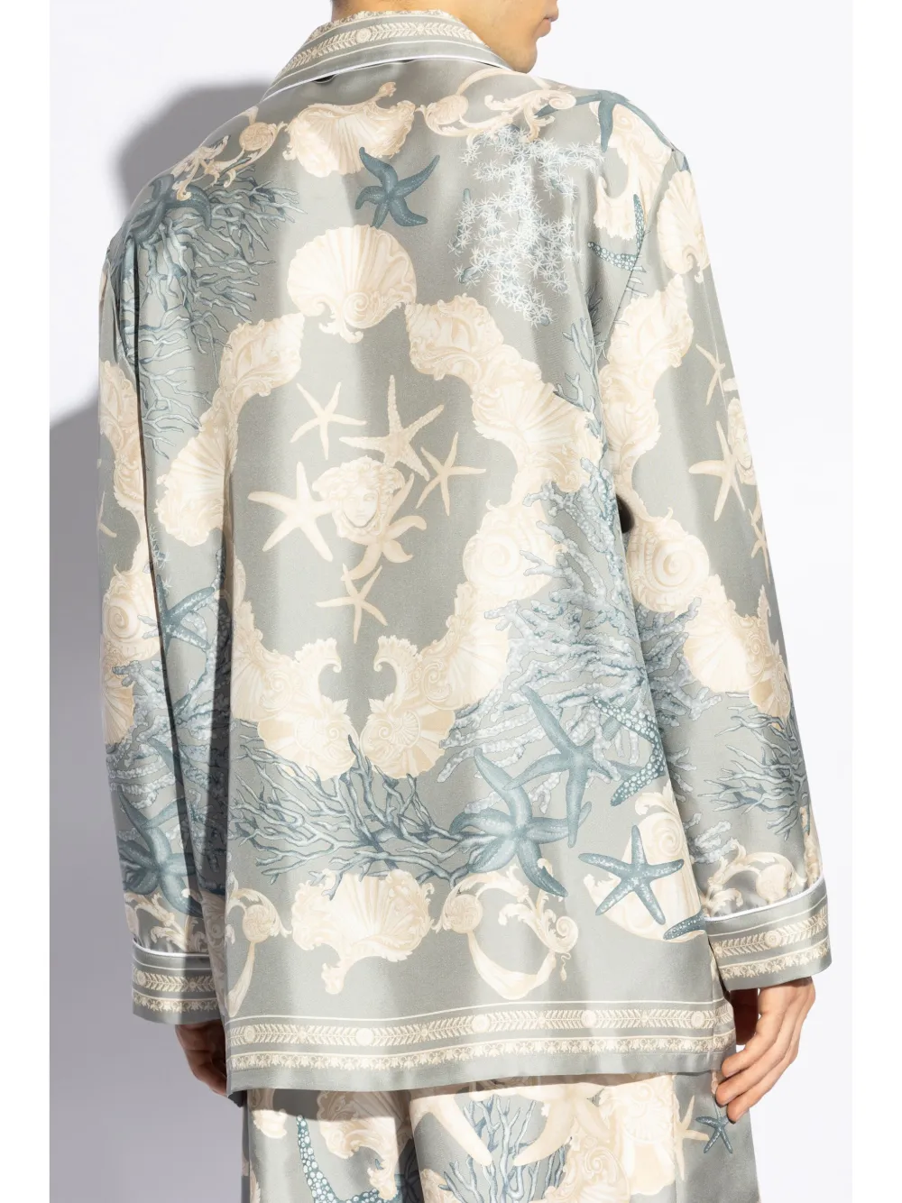 Versace Zijden overhemd Blauw