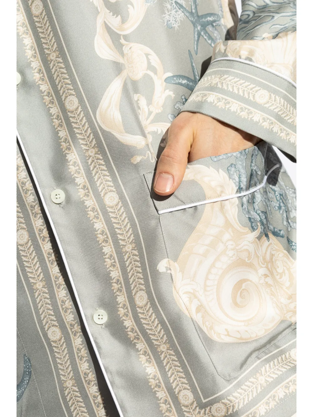 Versace Zijden overhemd Blauw