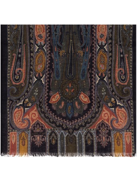 ETRO paisley-print fringed-edge scarf Women