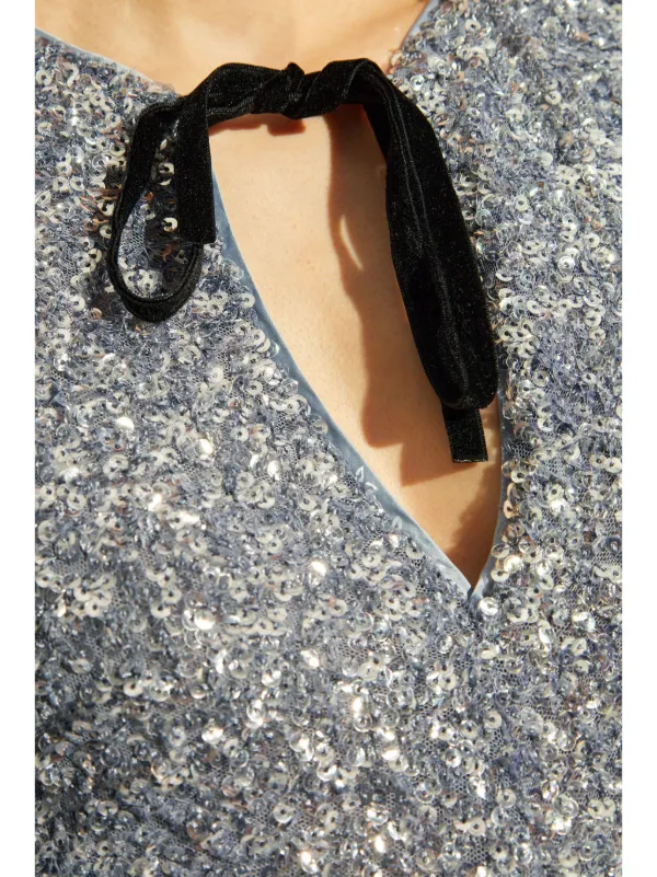 GANNI スパンコール マキシドレス