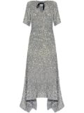 GANNI sequin-embellished maxi dress - Silver