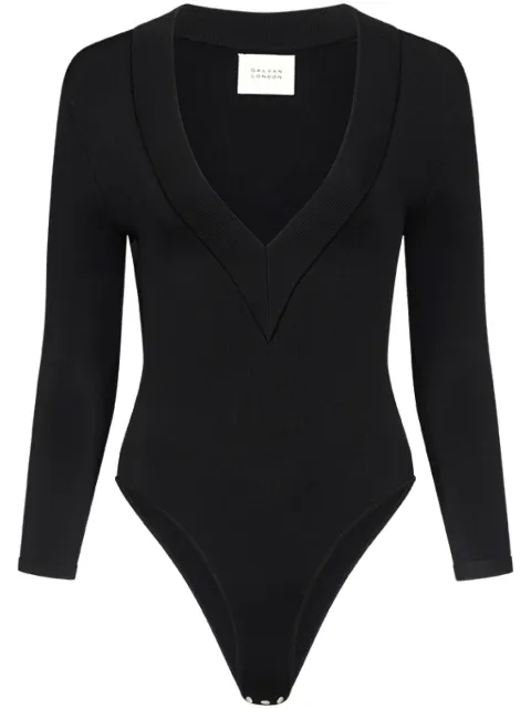 Galvan Sasha V-neck bodysuit