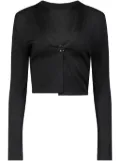 Galvan Ida cropped two-piece set - Black
