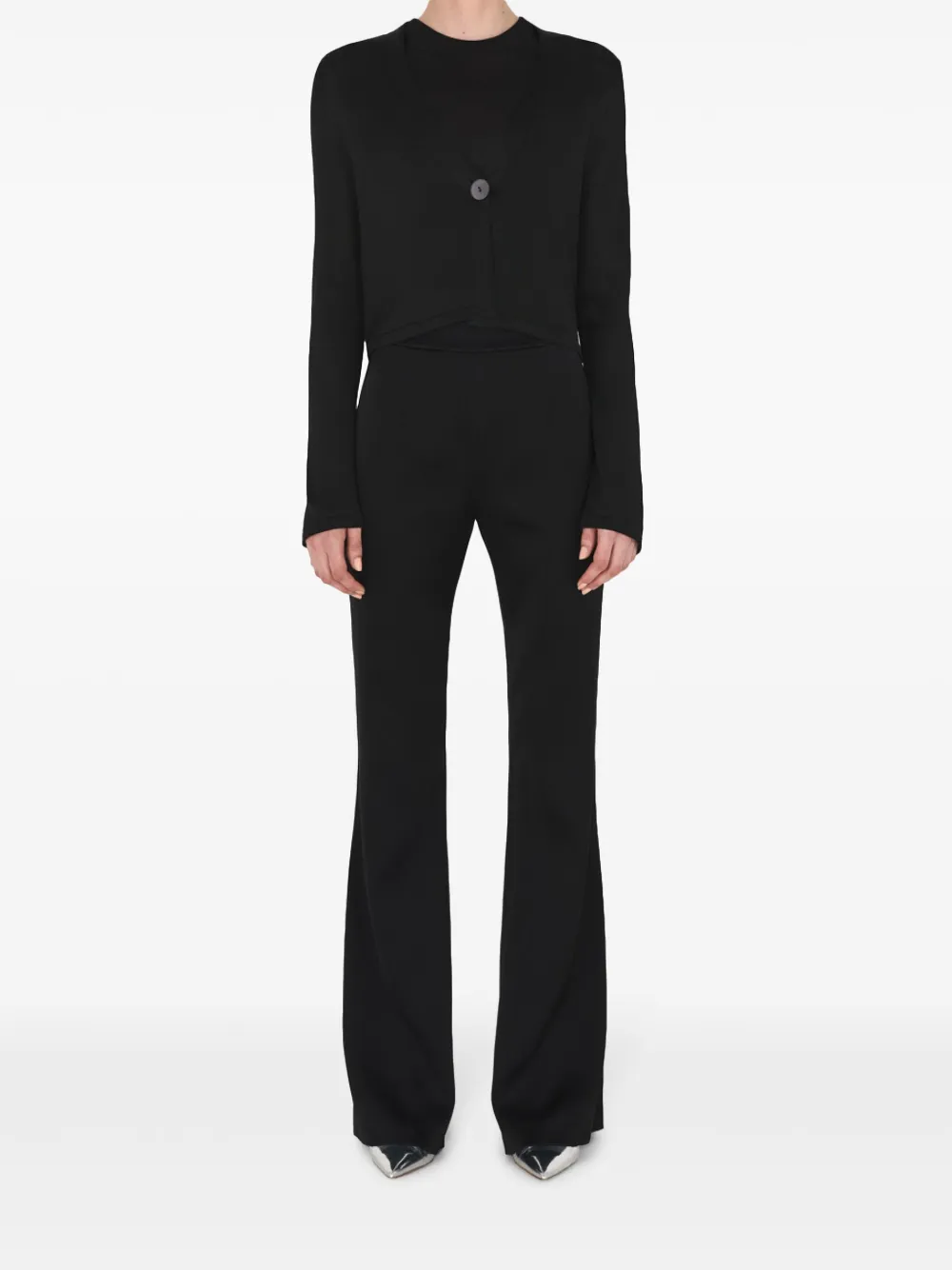Galvan London Ida cropped tweedelige set - Zwart