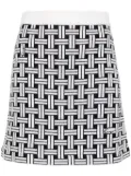 Kenzo patterned-jacquard mini skirt - White