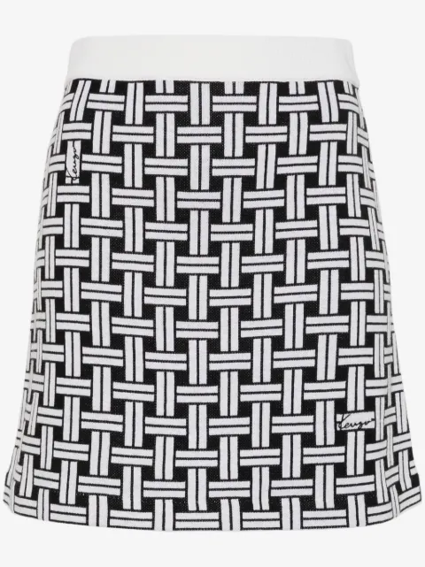 Kenzo patterned-jacquard mini skirt