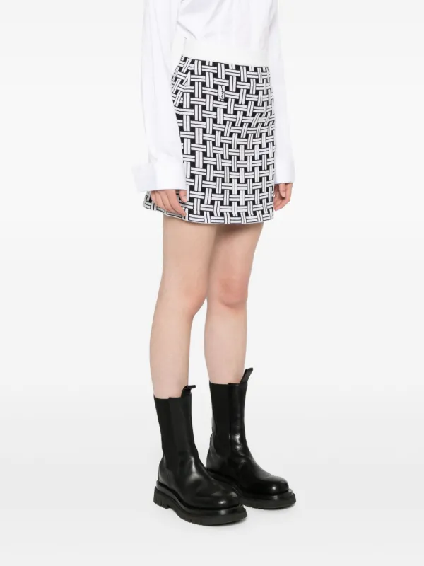 Kenzo パターンジャカード ミニスカート | ホワイト | FARFETCH JP