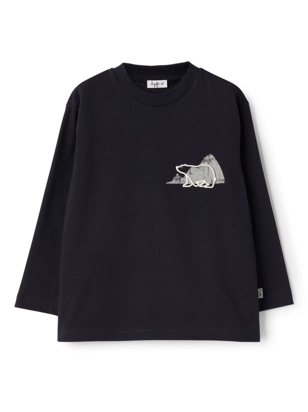 Shop Il Gufo Logo-print Cotton Sweatshirt In Blue