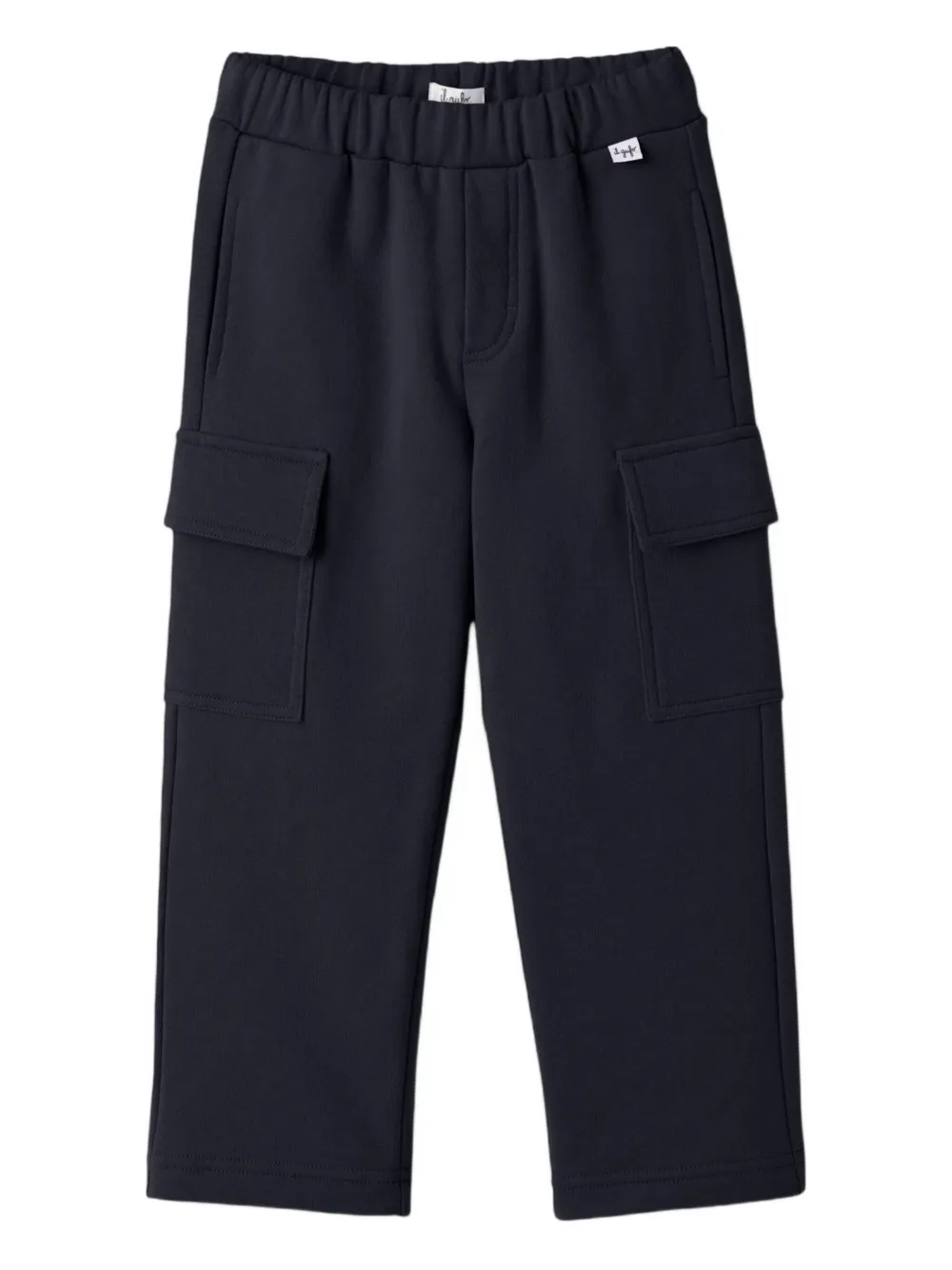 Il Gufo Elasticated-waist Cargo Track Pants In Black