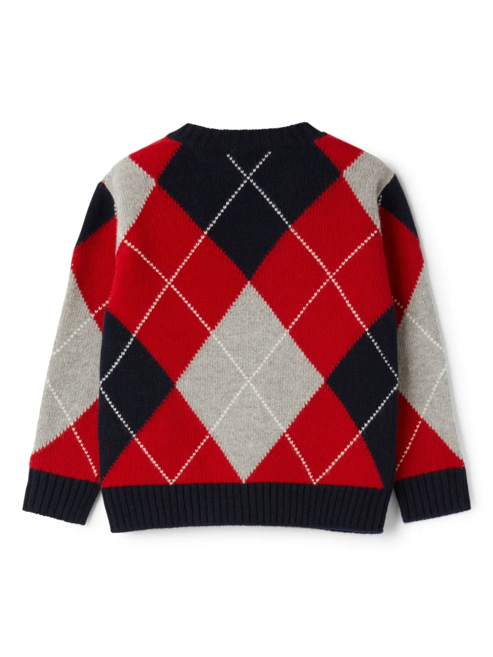Image 2 of Il Gufo diamond-pattern knitted jumper