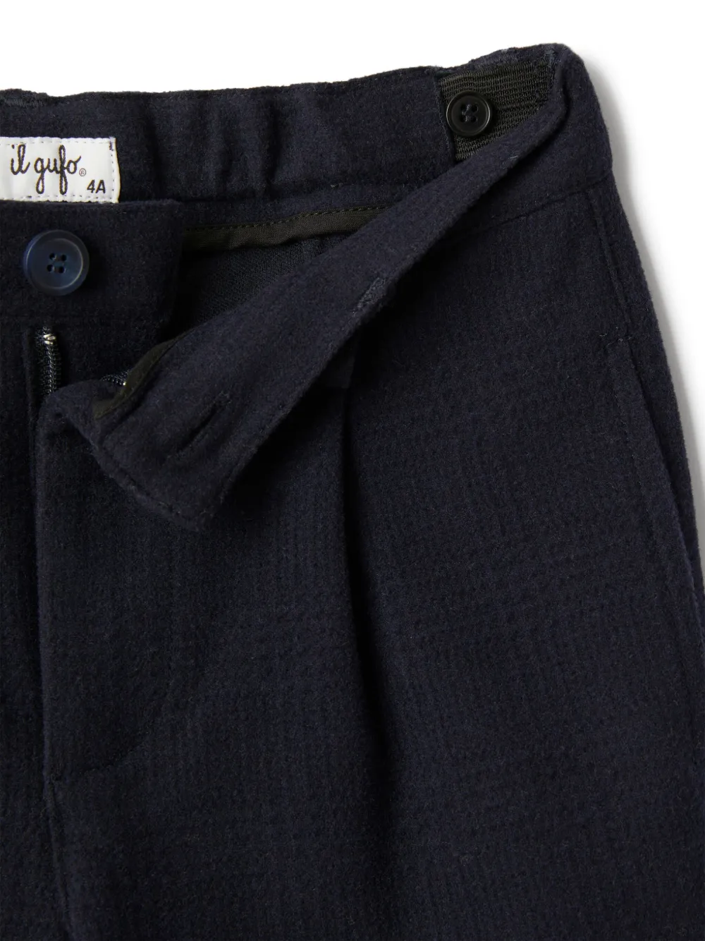 Il Gufo Katoenen straight broek Zwart