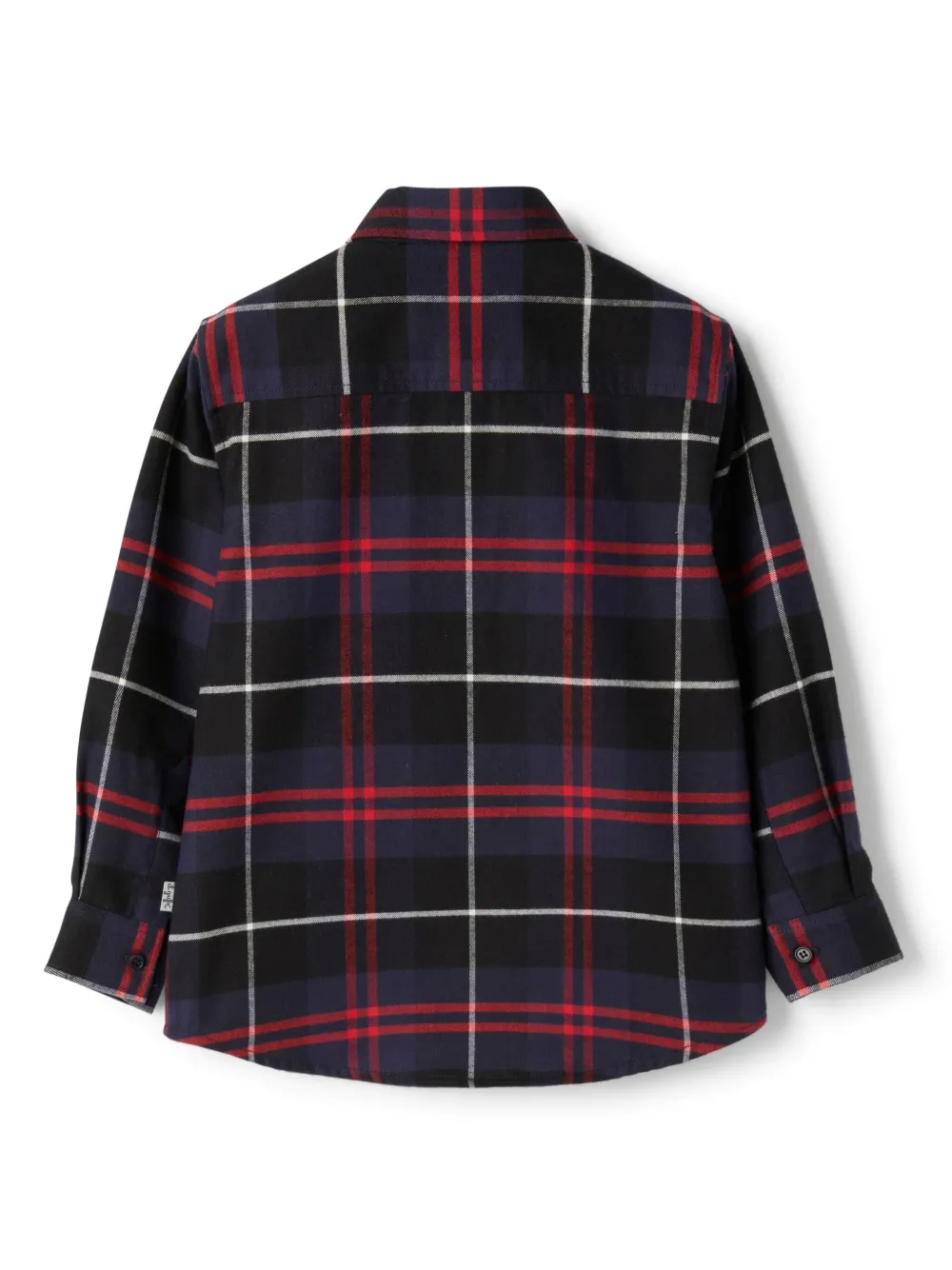 Il Gufo Geruit shirt Blauw