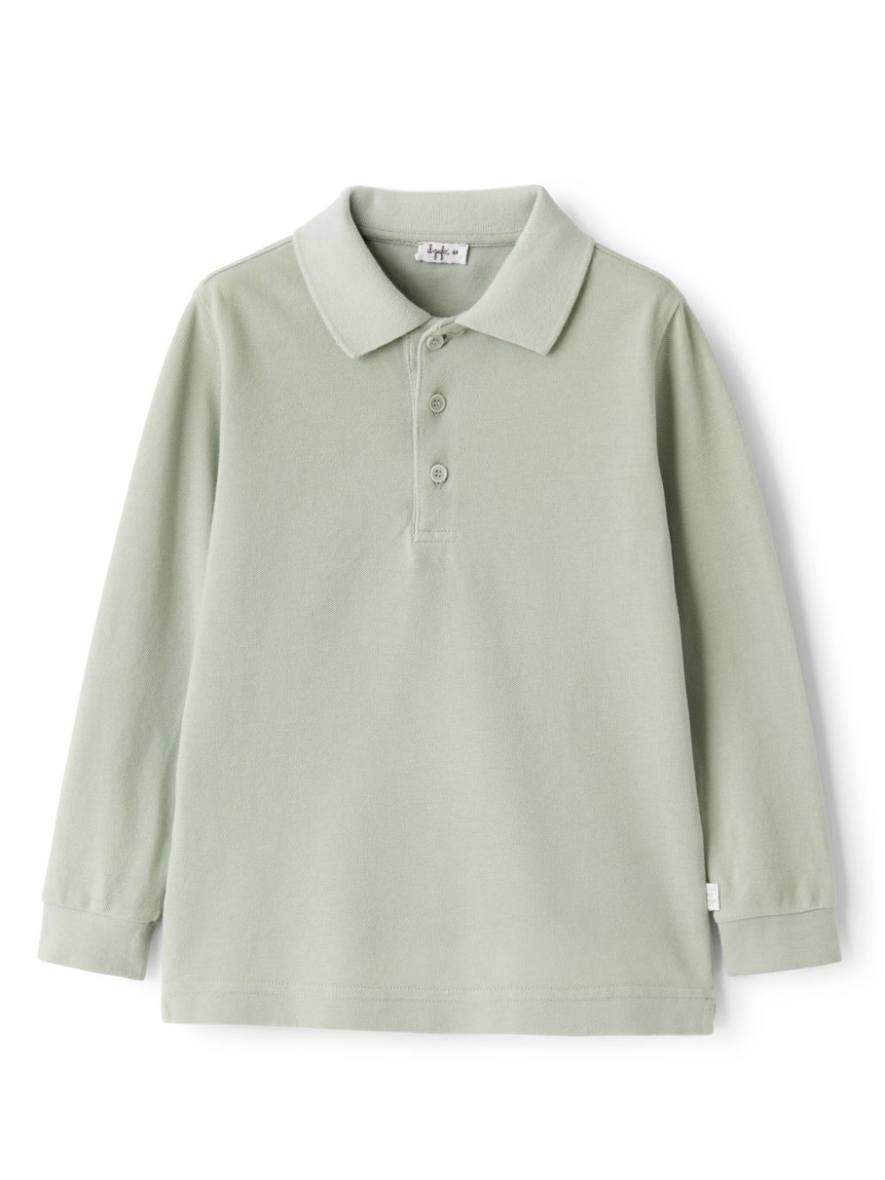 Shop Il Gufo Long-sleeve Polo Shirt In Green