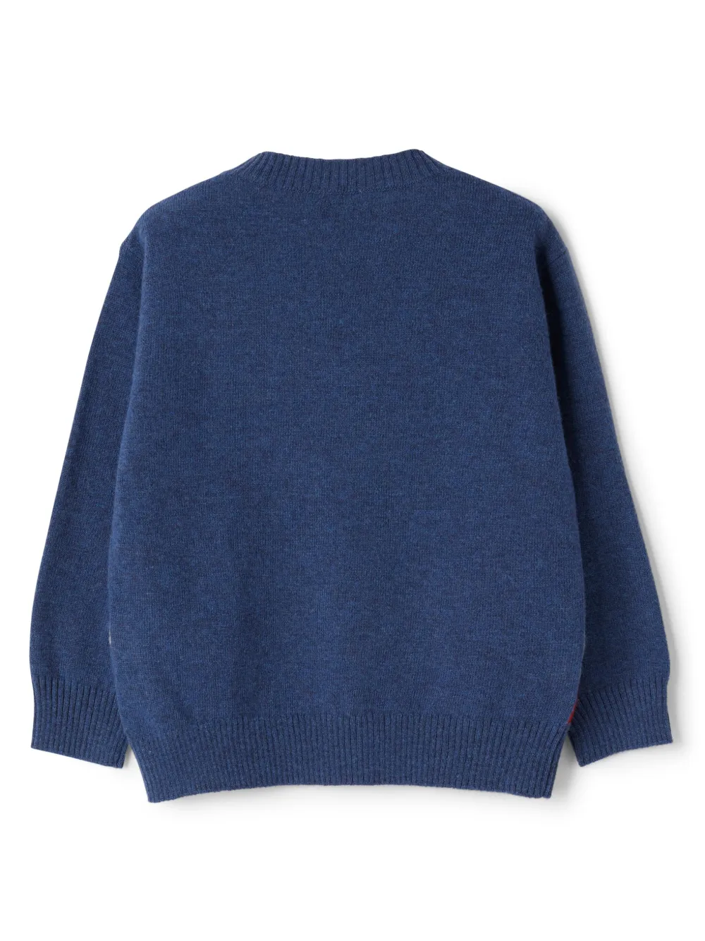 Il Gufo Intarsia trui - Blauw