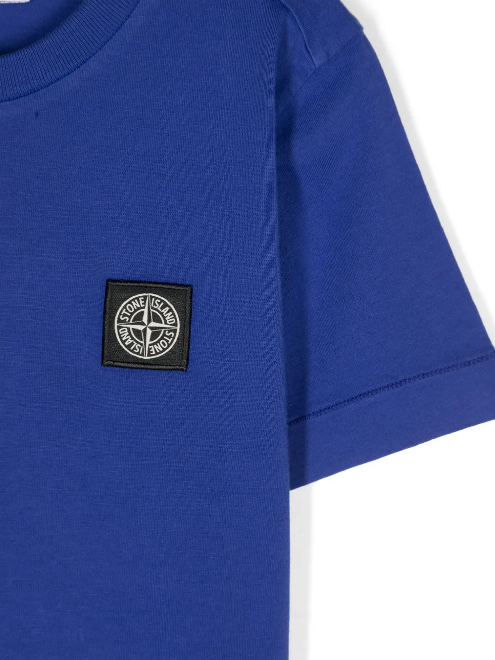 Stone Island Junior T-shirt met Compass-logopatch Blauw