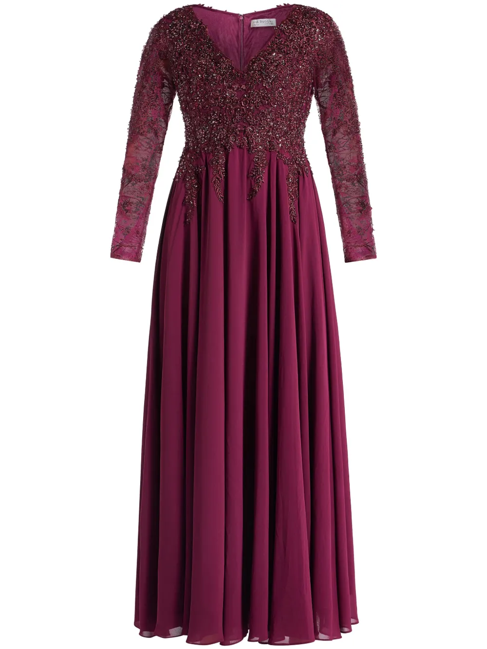 Mac Duggal embroidered V-neck gown | Red | Image 1