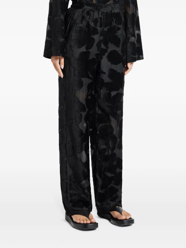 【関税込み】Loulou de Saison ブラック Figari レザーパンツ LouLou De Saison Pares Trousers | Black | FARFETCH JO