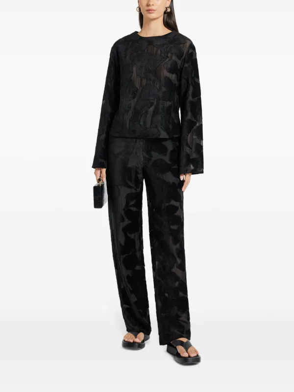 【関税込み】Loulou de Saison ブラック Figari レザーパンツ LouLou De Saison Figari Trousers | Black | FARFETCH JO