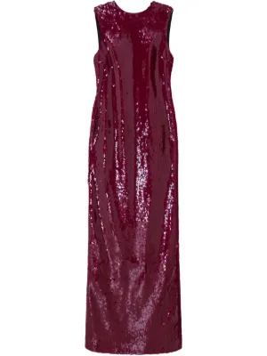 【関税込み】16Arlington バーガンディ Simm Gown マキシドレス ロングドレス 演奏会 Aライン パーティ― 発表会 ステージ