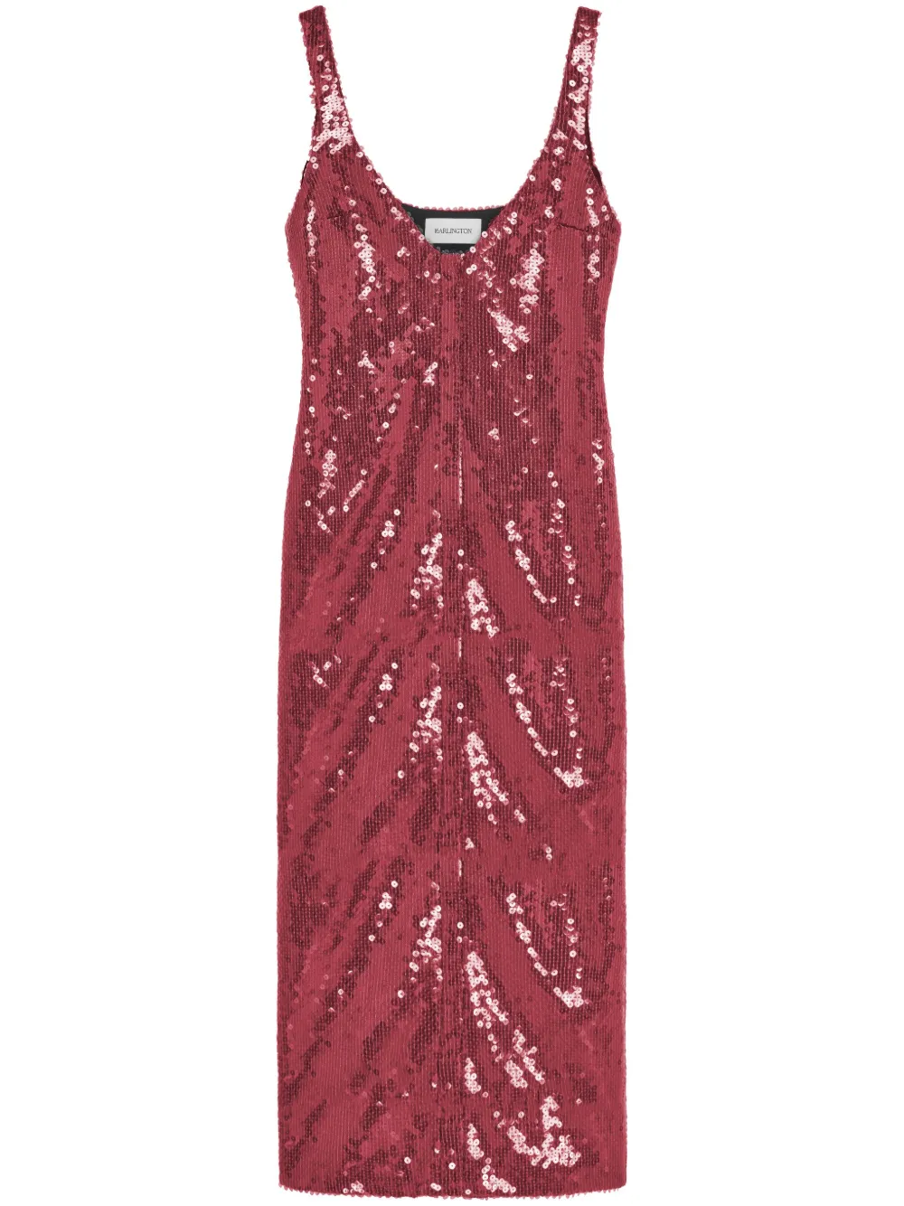 16Arlington Kal sequinned midi dress – Red